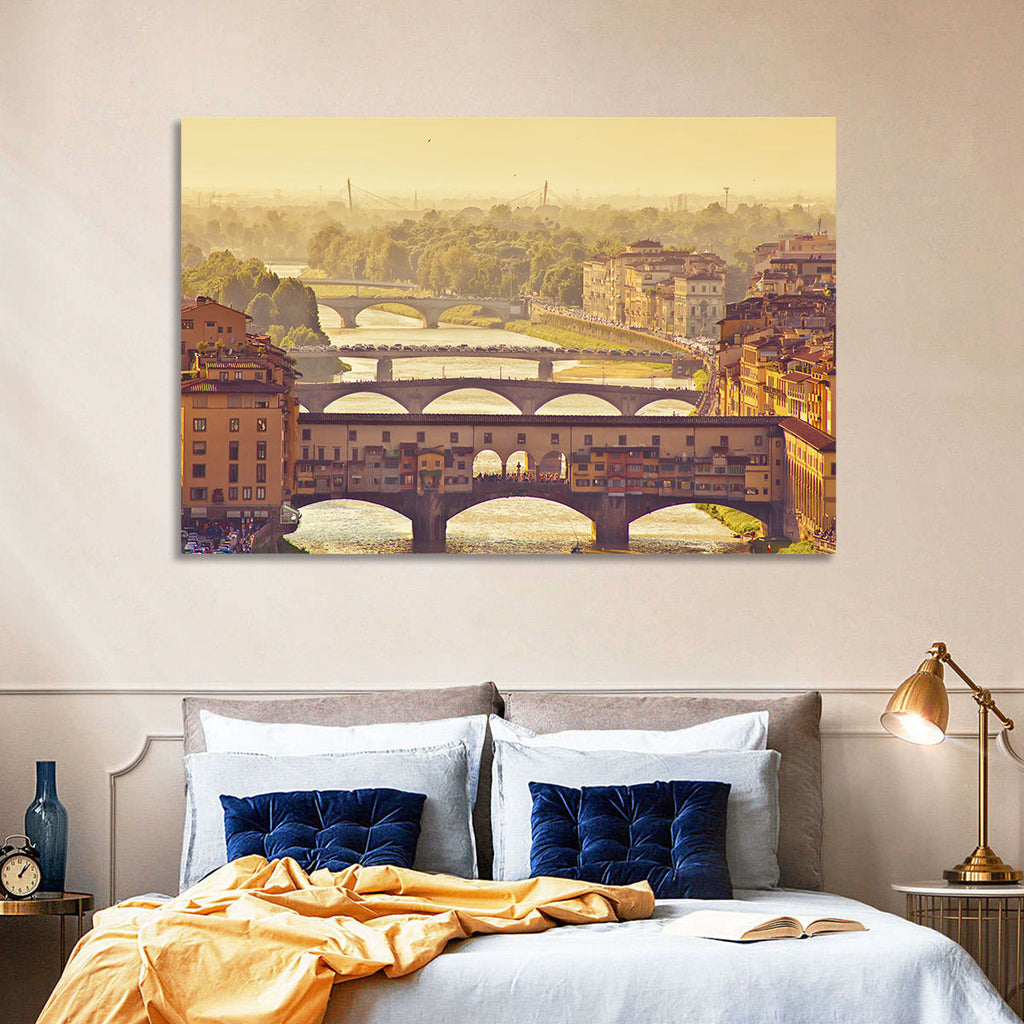 Ponte Vecchio at Golden Hour Wall Art