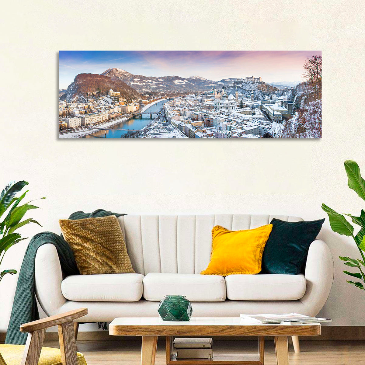 Salzburg Winter Skyline Wall Art