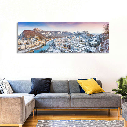 Salzburg Winter Skyline Wall Art