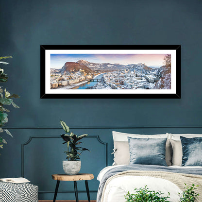 Salzburg Winter Skyline Wall Art