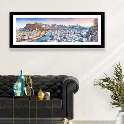 Salzburg Winter Skyline Wall Art