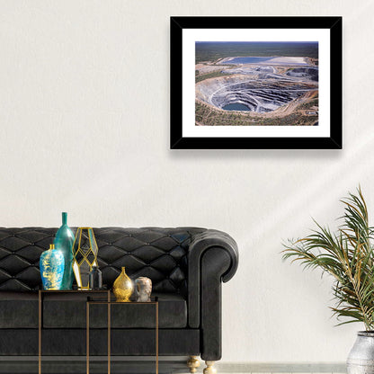 Aerial Open Pit Uranium Mine Wall Art
