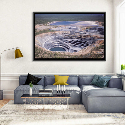 Aerial Open Pit Uranium Mine Wall Art
