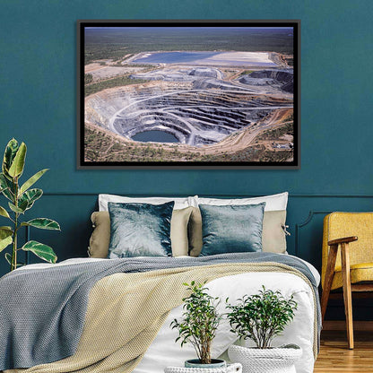 Aerial Open Pit Uranium Mine Wall Art