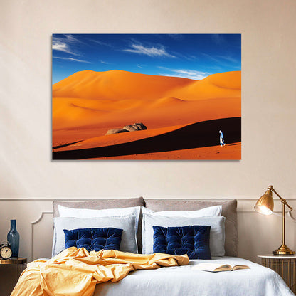 Solitary Figure on Sahara Dunes Wall Art