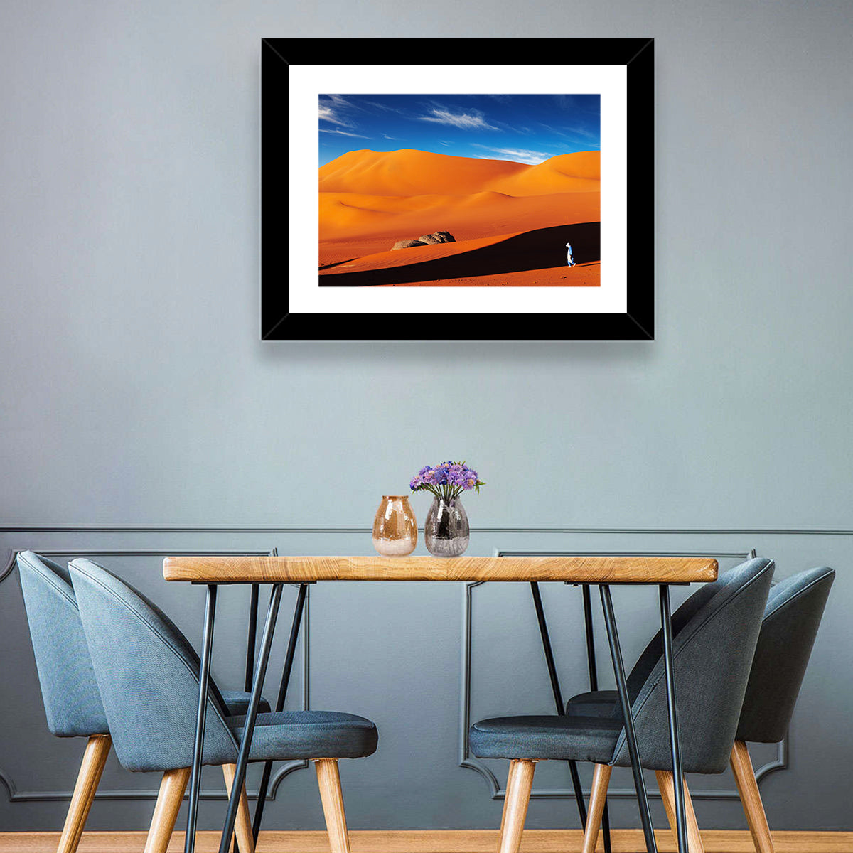 Solitary Figure on Sahara Dunes Wall Art