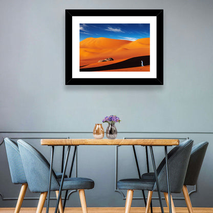 Solitary Figure on Sahara Dunes Wall Art
