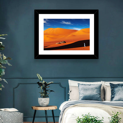 Solitary Figure on Sahara Dunes Wall Art