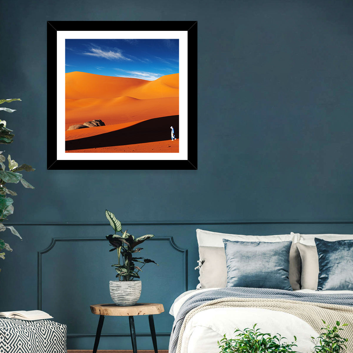 Solitary Figure on Sahara Dunes Wall Art