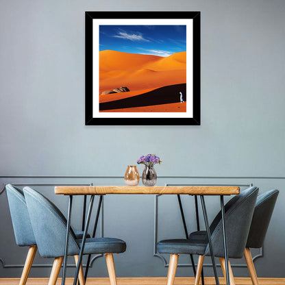 Solitary Figure on Sahara Dunes Wall Art
