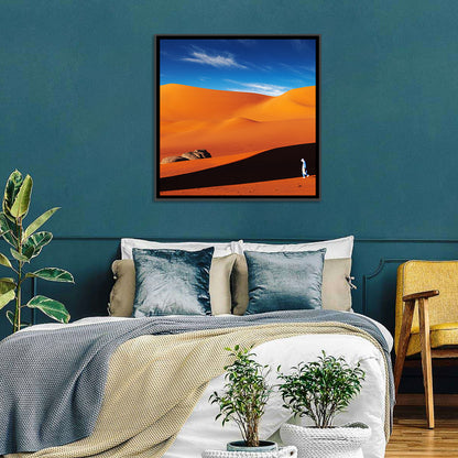 Solitary Figure on Sahara Dunes Wall Art