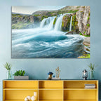 Dynjandi Waterfall Mist and Moss Wall Art