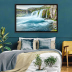 Dynjandi Waterfall Mist and Moss Wall Art
