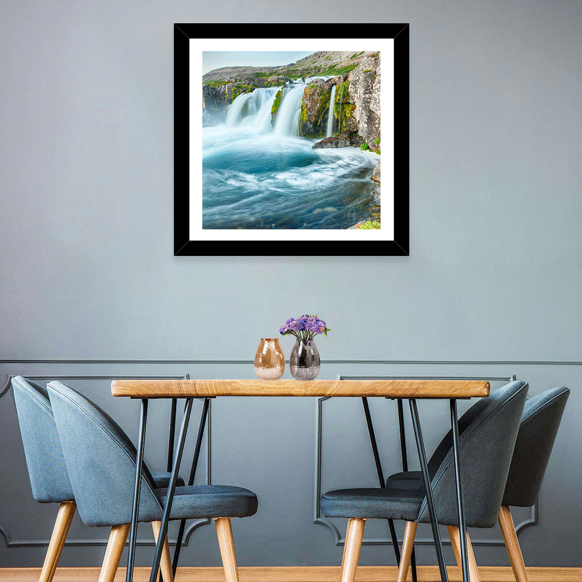 Dynjandi Waterfall Mist and Moss Wall Art