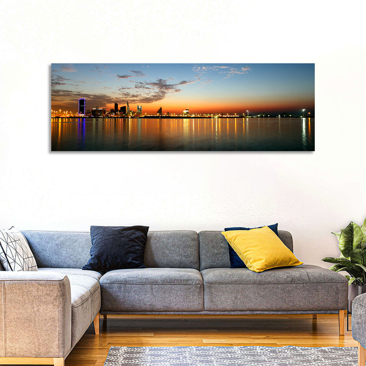 Manama Golden Hour Skyline Wall Art
