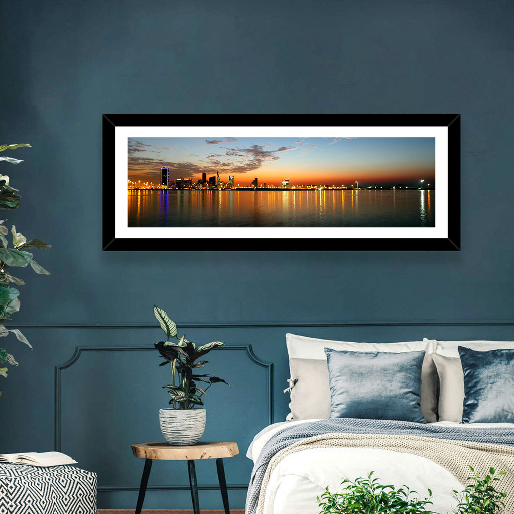 Manama Golden Hour Skyline Wall Art