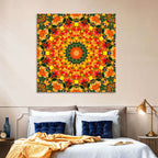 Floral Kaleidoscope Mandala Wall Art