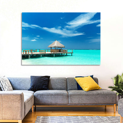 Thatched Beach Bar Pier Wall Art