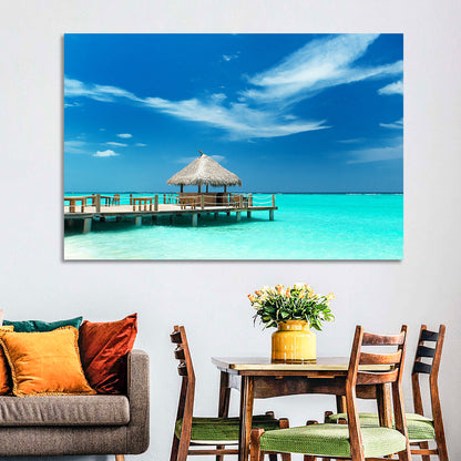 Thatched Beach Bar Pier Wall Art