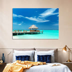 Thatched Beach Bar Pier Wall Art
