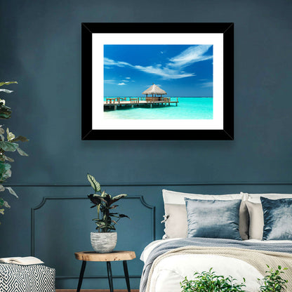 Thatched Beach Bar Pier Wall Art