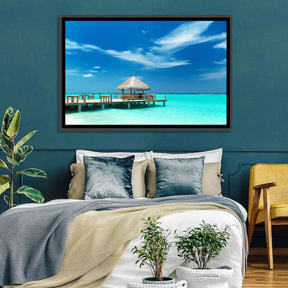 Thatched Beach Bar Pier Wall Art