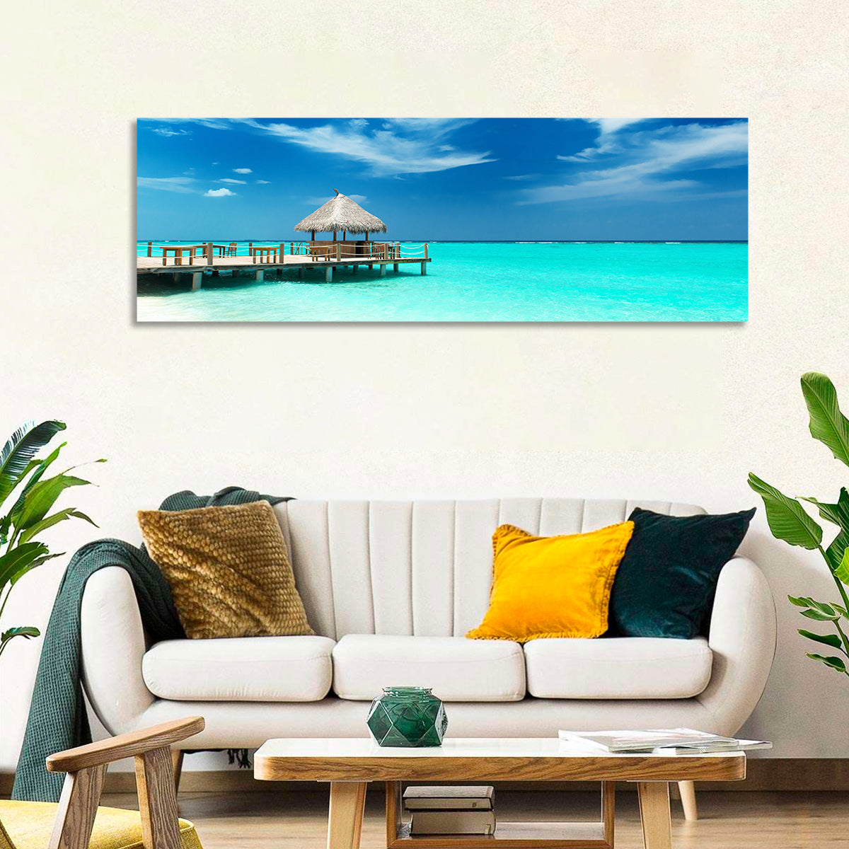 Thatched Beach Bar Pier Wall Art