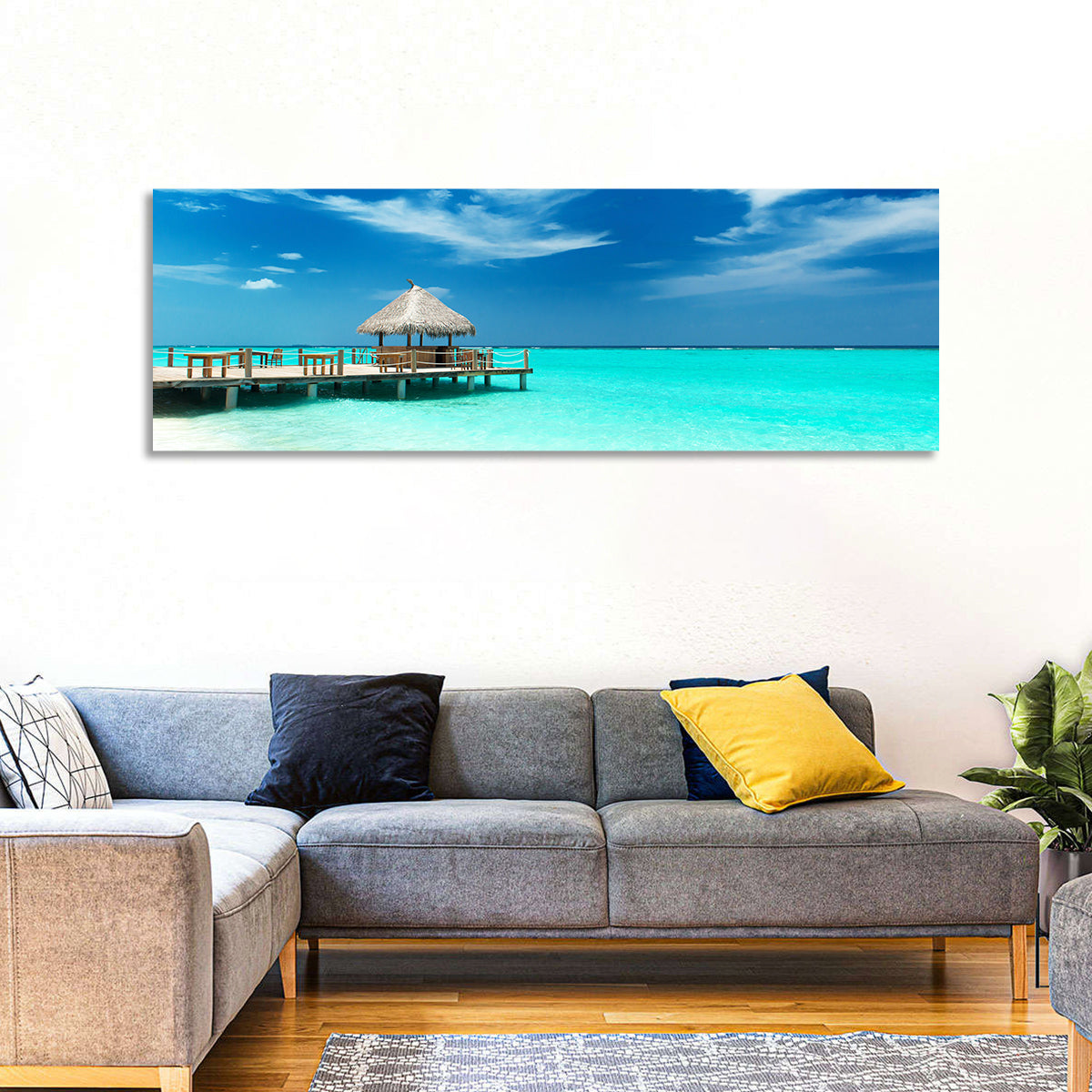 Thatched Beach Bar Pier Wall Art