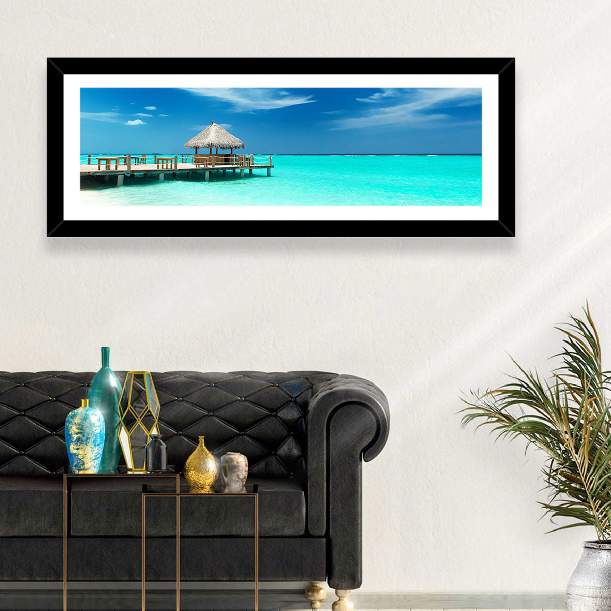 Thatched Beach Bar Pier Wall Art