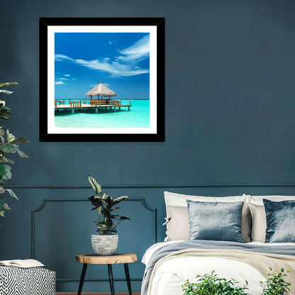 Thatched Beach Bar Pier Wall Art