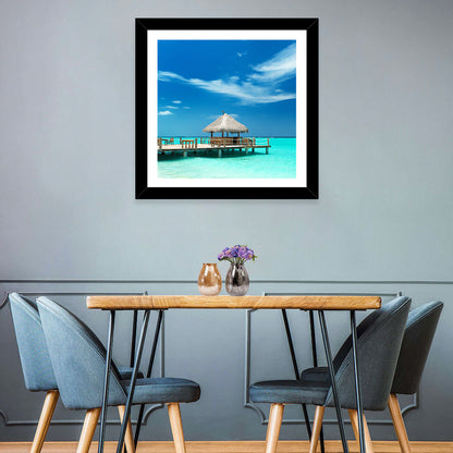 Thatched Beach Bar Pier Wall Art