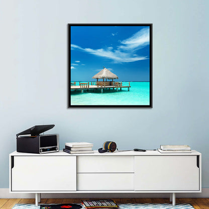 Thatched Beach Bar Pier Wall Art