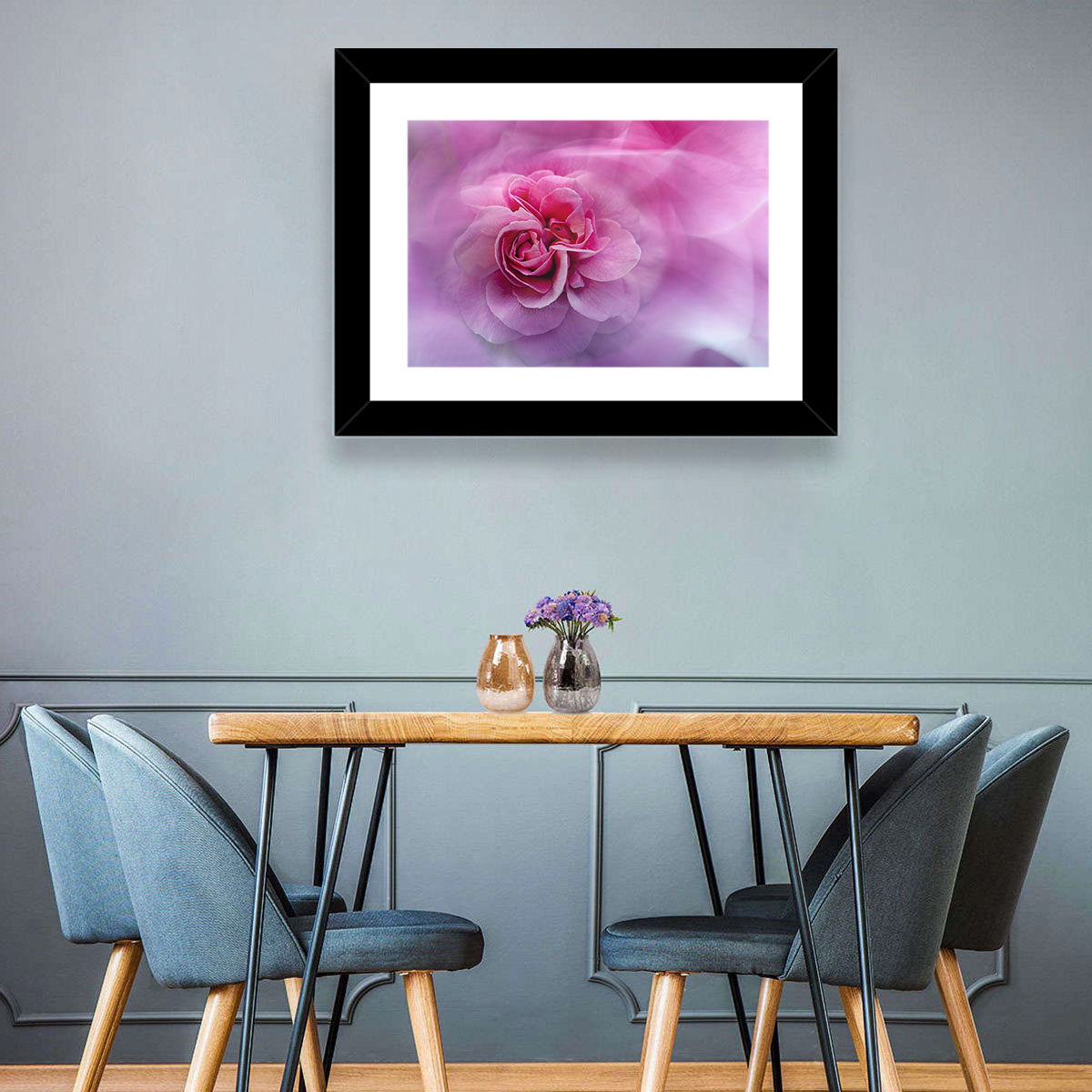 Ethereal Pink Rose Bloom Wall Art