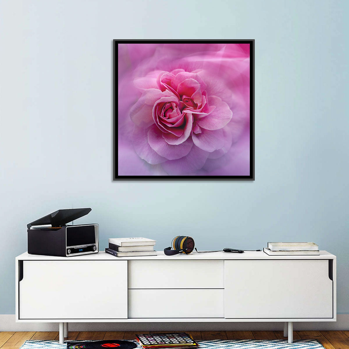 Ethereal Pink Rose Bloom Wall Art