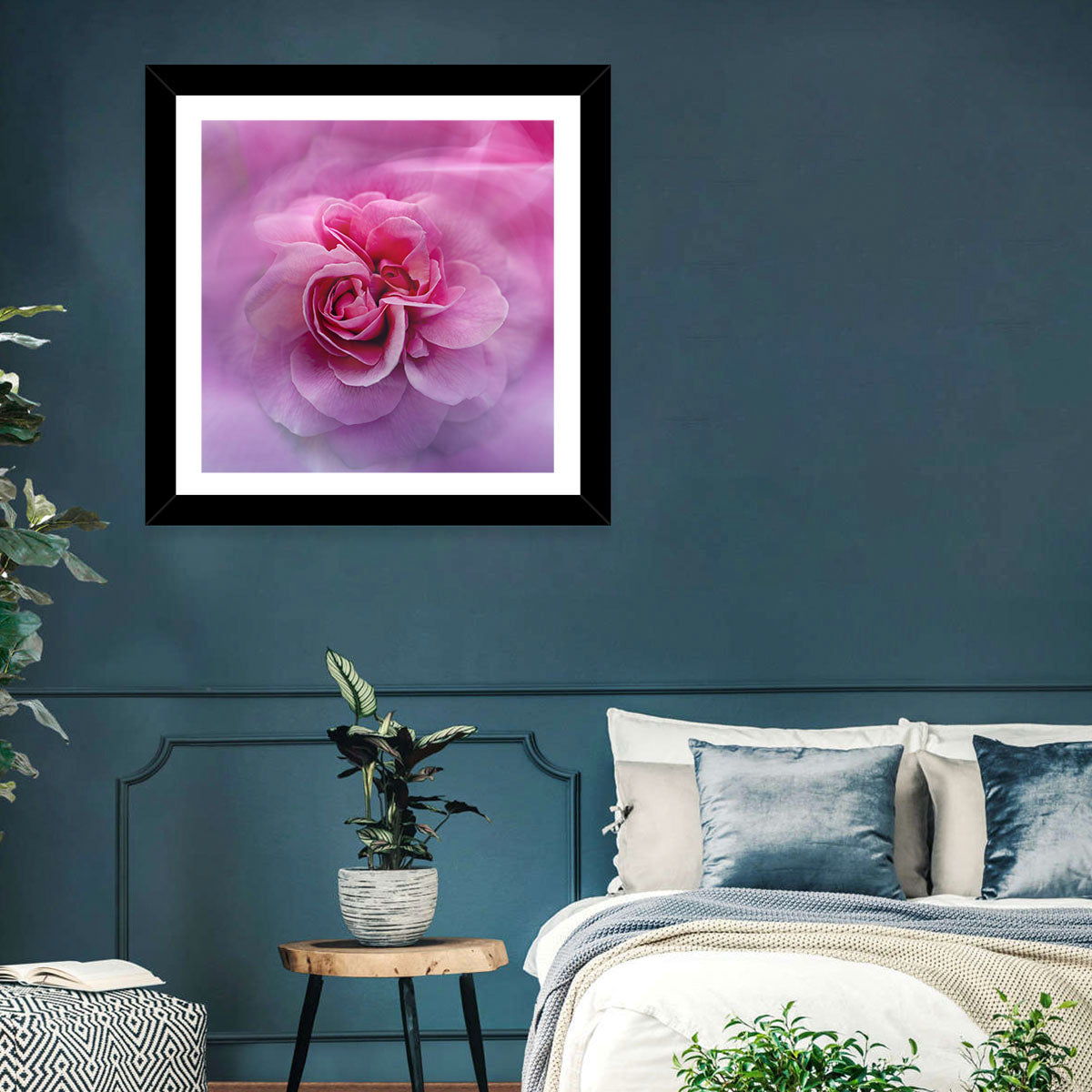 Ethereal Pink Rose Bloom Wall Art