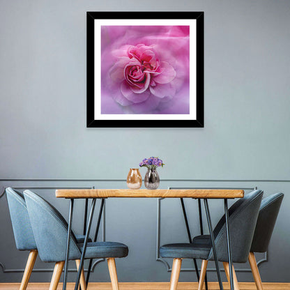 Ethereal Pink Rose Bloom Wall Art