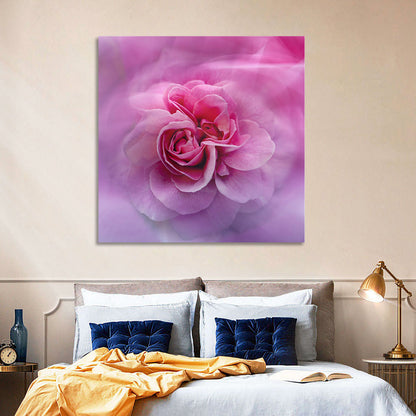 Ethereal Pink Rose Bloom Wall Art