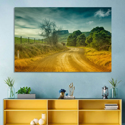 Golden Country Road Wall Art