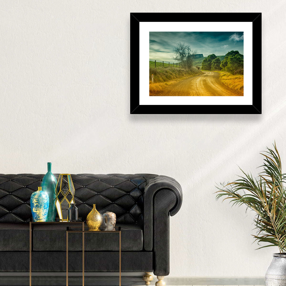 Golden Country Road Wall Art