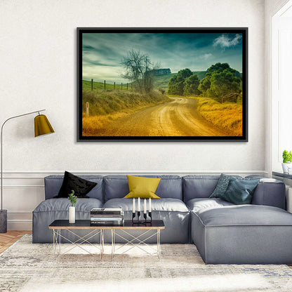 Golden Country Road Wall Art