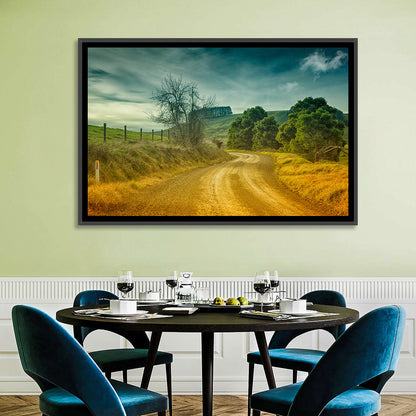 Golden Country Road Wall Art