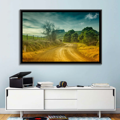 Golden Country Road Wall Art