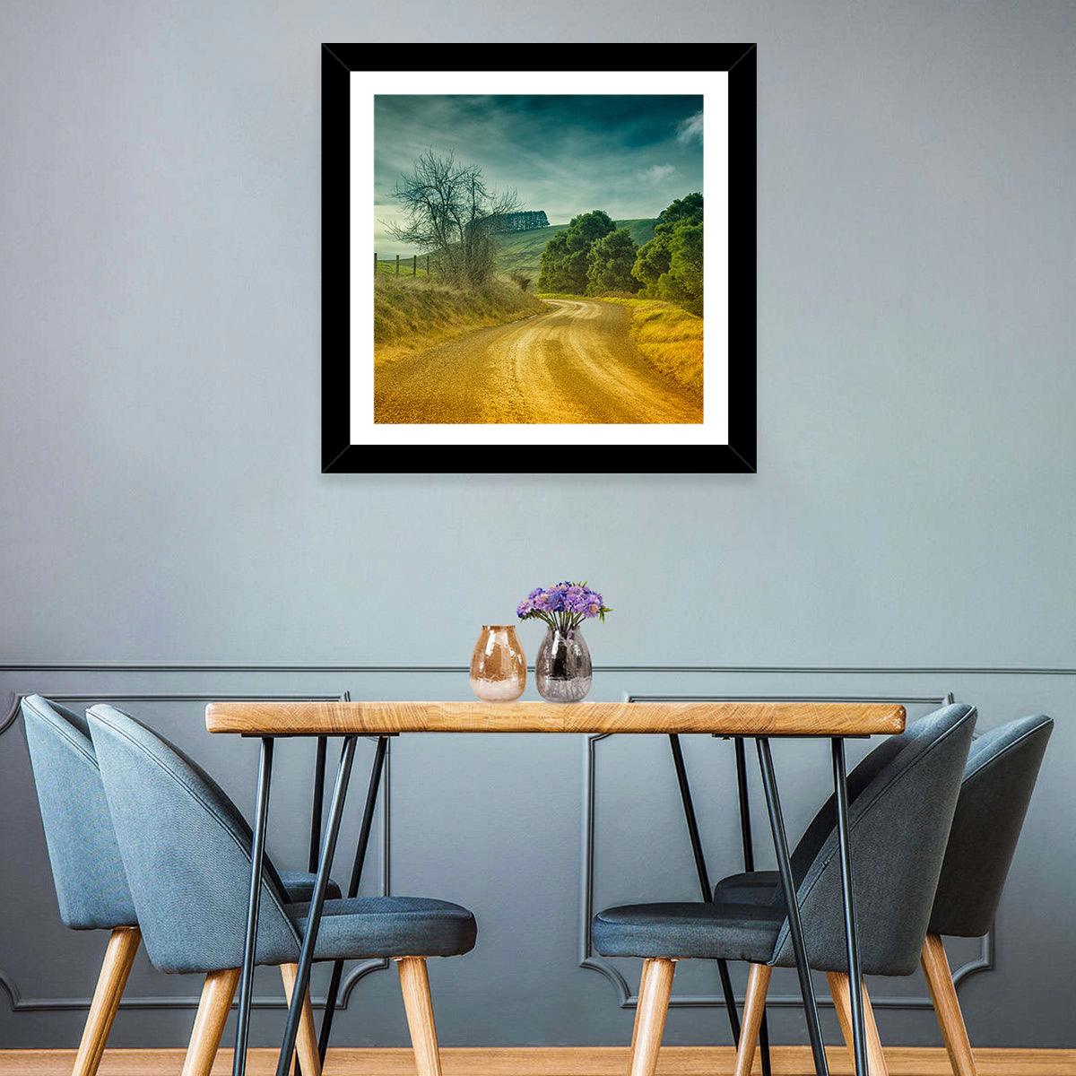 Golden Country Road Wall Art