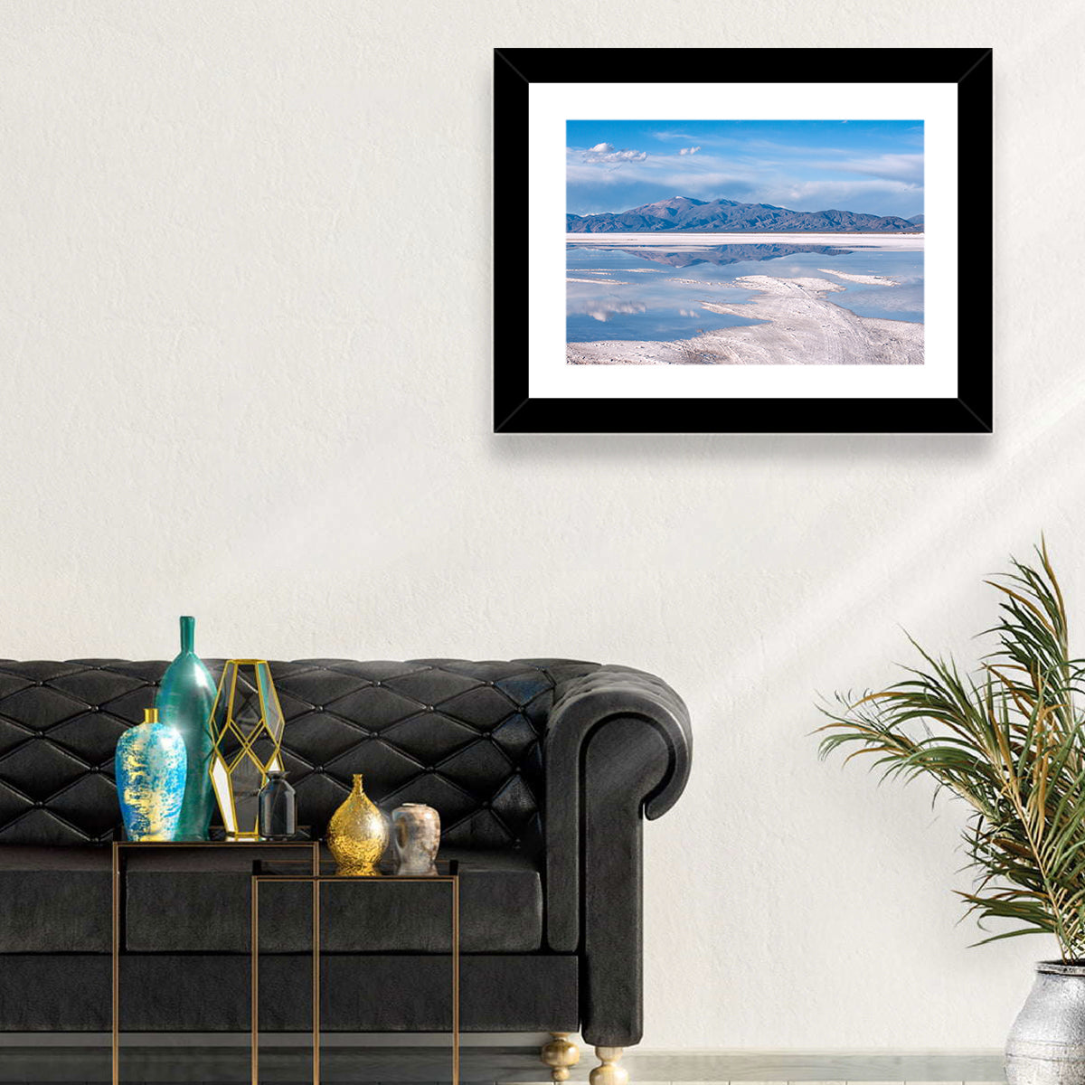 Salinas Grandes Salt Flats Wall Art in a room, landscape