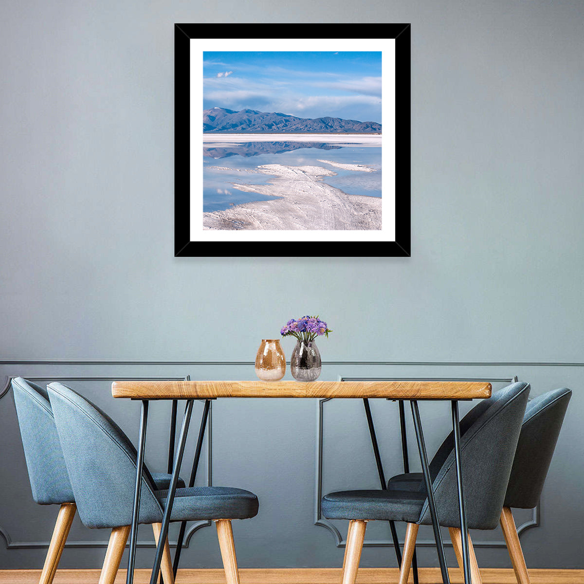 Salinas Grandes Salt Flats Wall Art in a room, landscape