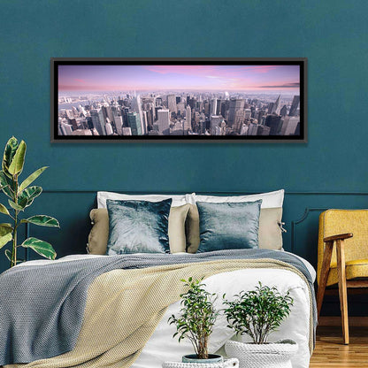 Midtown Manhattan Skyline in Purple Haze Wall Art