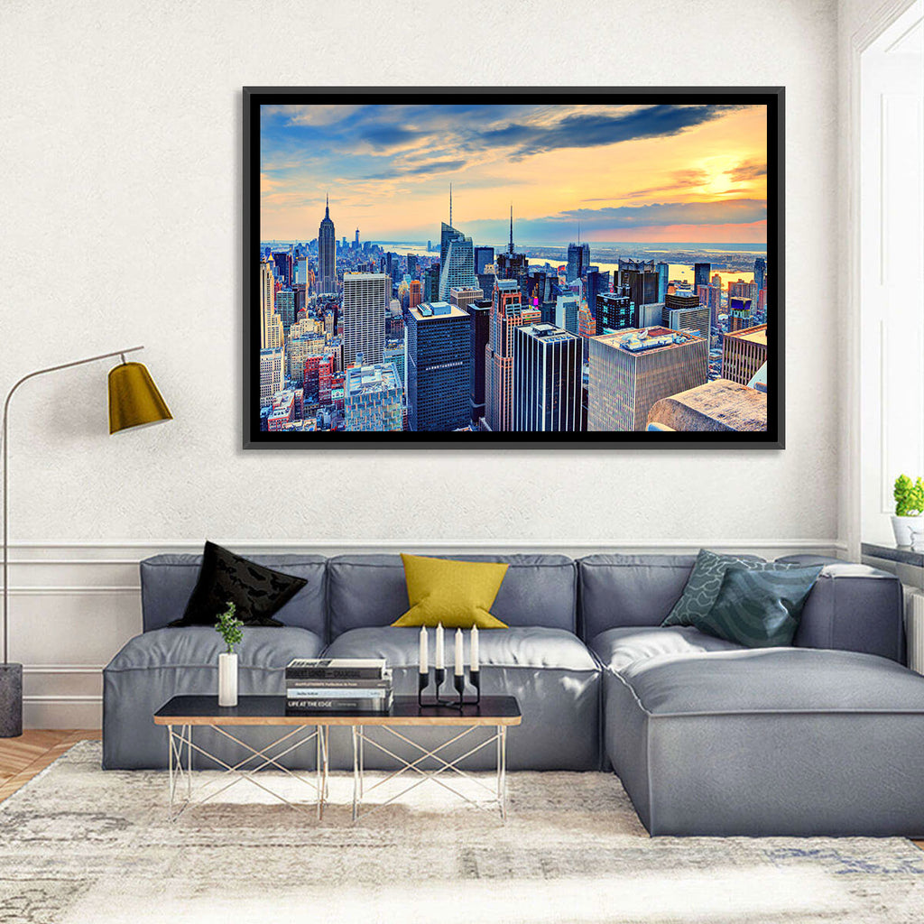 Midtown Manhattan Skyline at Dusk Wall Art