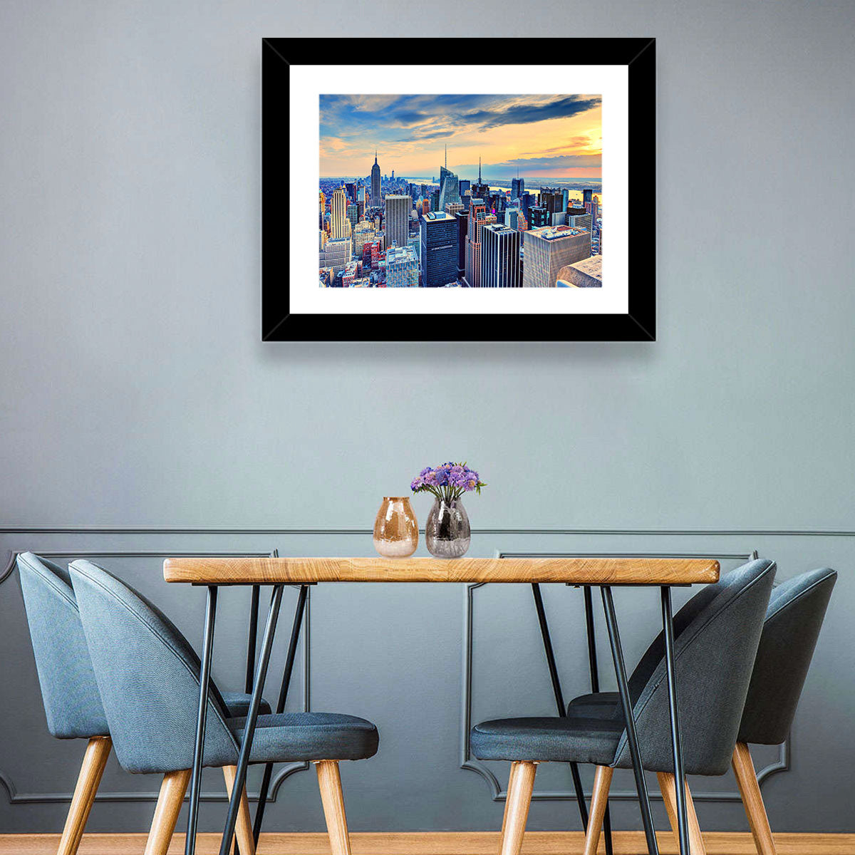 Midtown Manhattan Skyline at Dusk Wall Art