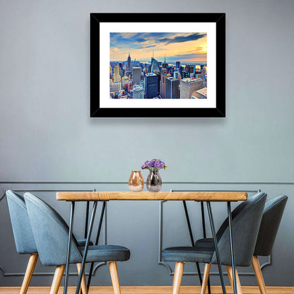 Midtown Manhattan Skyline at Dusk Wall Art