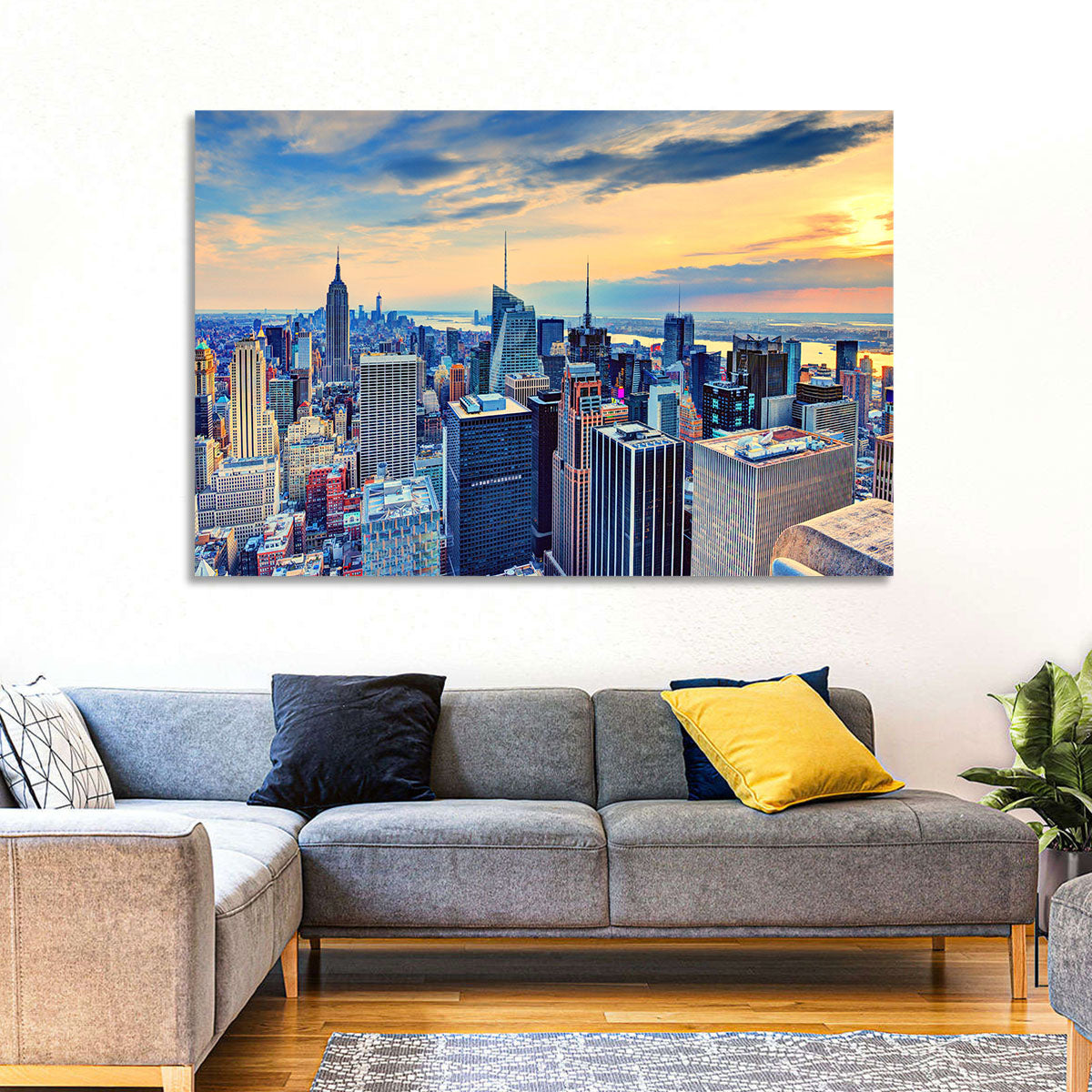 Midtown Manhattan Skyline at Dusk Wall Art